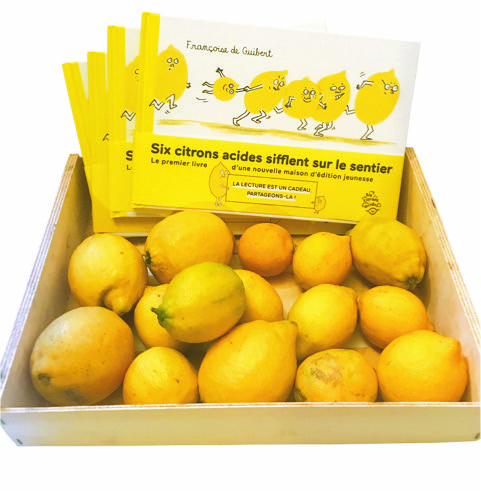 Six citrons acides - panier de citrons